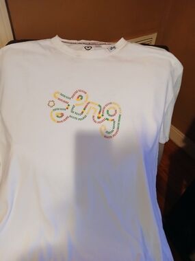 Lrg White Tee with Multicolor Logo